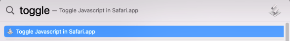 toggle in Spotlight